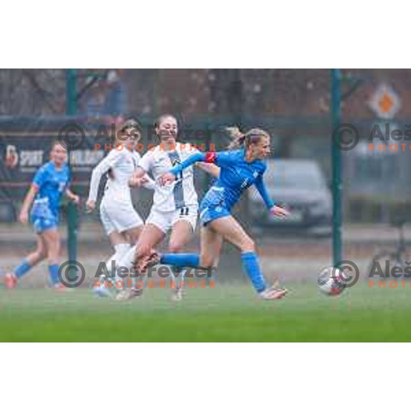 action during Women’s U-17 UEFA football match between Slovenia and Iceland in Catez ob Savi, Slovenia on November 11, 2025