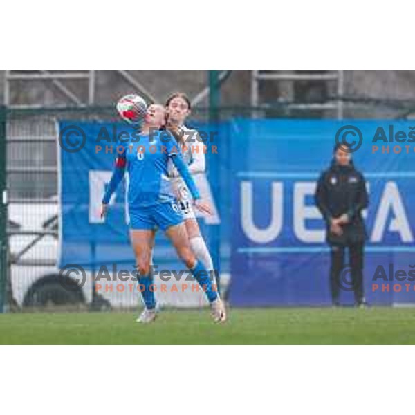 action during Women’s U-17 UEFA football match between Slovenia and Iceland in Catez ob Savi, Slovenia on November 11, 2025