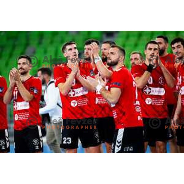 Tadej Kljun of RD LL Grosist Slovan after EHF Men’s European League 2025/2026 handball match between RD LL Grosist Slovan (SLO) and Fraikin BM. Granollers (ESP) in Stozice, Ljubljana, Slovenia on November 11, 2025. Photo: Filip Barbalic