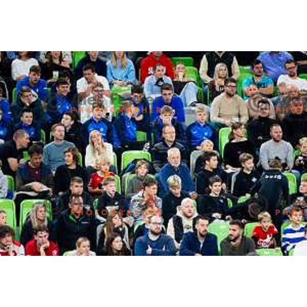 Fans of RD LL Grosist Slovan during EHF Men’s European League 2025/2026 handball match between RD LL Grosist Slovan (SLO) and Fraikin BM. Granollers (ESP) in Stozice, Ljubljana, Slovenia on November 11, 2025. Photo: Filip Barbalic