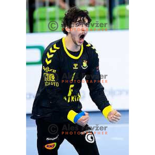 Luka Krivokapic of Fraikin BM. Granollers in action during EHF Men’s European League 2025/2026 handball match between RD LL Grosist Slovan (SLO) and Fraikin BM. Granollers (ESP) in Stozice, Ljubljana, Slovenia on November 11, 2025. Photo: Filip Barbalic