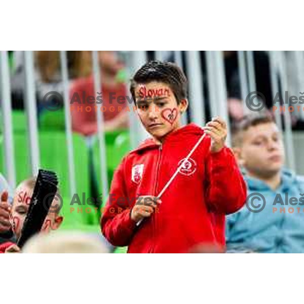 Fan of RD LL Grosist Slovan during EHF Men’s European League 2025/2026 handball match between RD LL Grosist Slovan (SLO) and Fraikin BM. Granollers (ESP) in Stozice, Ljubljana, Slovenia on November 11, 2025. Photo: Filip Barbalic