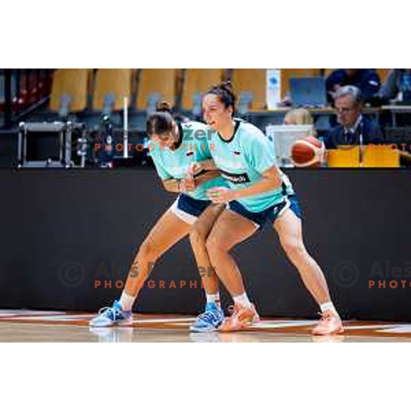 Zala Friskovec of Slovenia prior to FIBA Women\'s EuroBasket Qualifiers basketball match between Slovenia and Latvia in Kodeljevo Hall, Ljubljana, Slovenia on November 12, 2025. Photo: Filip Barbalic