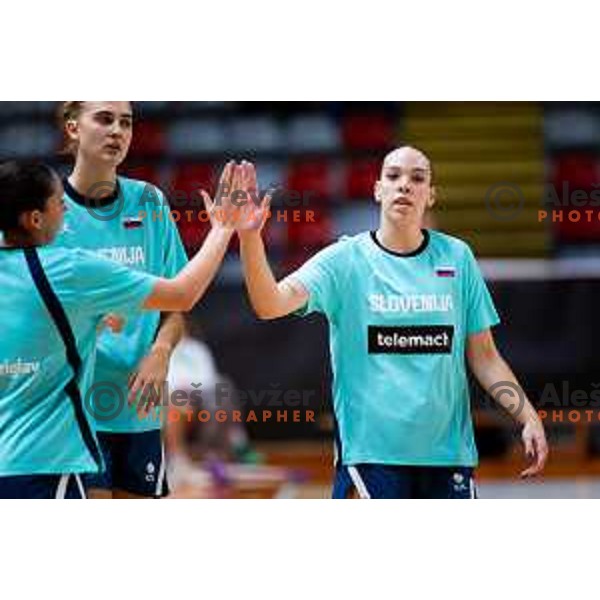 Tina Cvijanovic of Slovenia prior to FIBA Women\'s EuroBasket Qualifiers basketball match between Slovenia and Latvia in Kodeljevo Hall, Ljubljana, Slovenia on November 12, 2025. Photo: Filip Barbalic