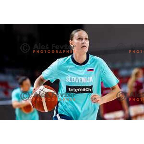 Ajsa Sivka of Slovenia prior to FIBA Women\'s EuroBasket Qualifiers basketball match between Slovenia and Latvia in Kodeljevo Hall, Ljubljana, Slovenia on November 12, 2025. Photo: Filip Barbalic
