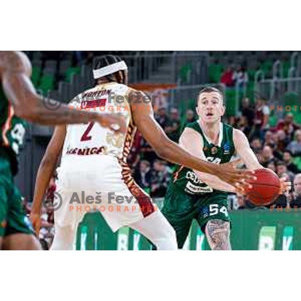 of Cedevita Olimpija during BKT EuroCup 2025-2026 basketball match between Cedevita Olimpija (SLO) and Reyer Venezia (ITA) in SRC Stozice, Ljubljana, Slovenia on November 12, 2025
