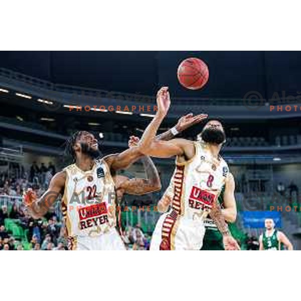 of Cedevita Olimpija during BKT EuroCup 2025-2026 basketball match between Cedevita Olimpija (SLO) and Reyer Venezia (ITA) in SRC Stozice, Ljubljana, Slovenia on November 12, 2025