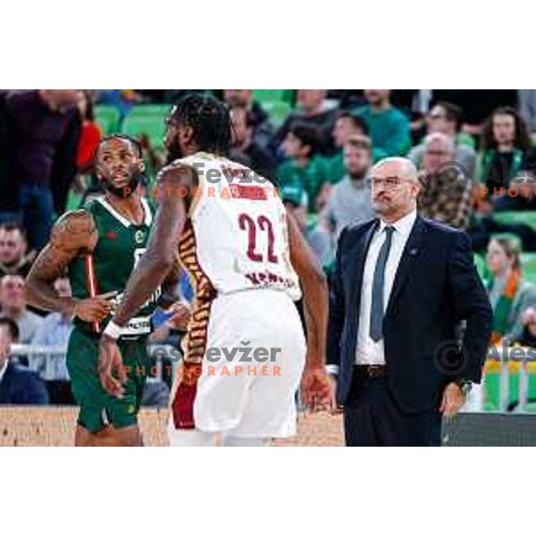 of Cedevita Olimpija during BKT EuroCup 2025-2026 basketball match between Cedevita Olimpija (SLO) and Reyer Venezia (ITA) in SRC Stozice, Ljubljana, Slovenia on November 12, 2025