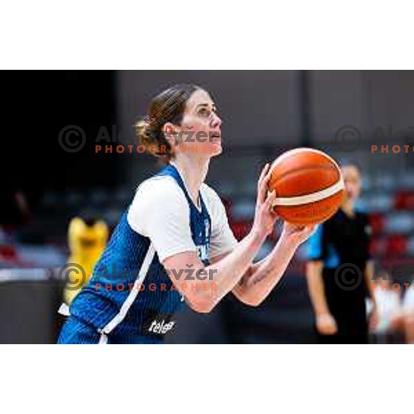 Eva Lisec of Slovenia in action during FIBA Women\'s EuroBasket Qualifiers basketball match between Slovenia and Latvia in Kodeljevo Hall, Ljubljana, Slovenia on November 12, 2025. Photo: Filip Barbalic