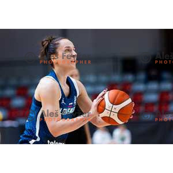Zala Friskovec of Slovenia in action during FIBA Women\'s EuroBasket Qualifiers basketball match between Slovenia and Latvia in Kodeljevo Hall, Ljubljana, Slovenia on November 12, 2025. Photo: Filip Barbalic
