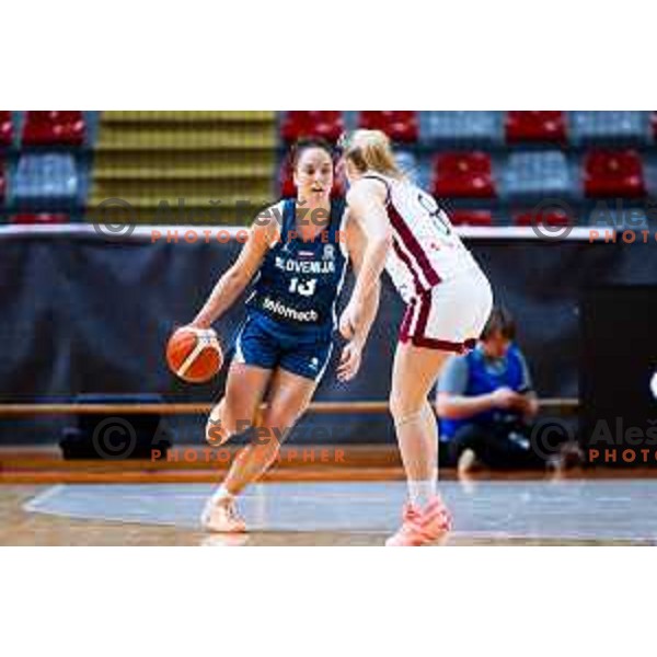 Zala Friskovec of Slovenia in action during FIBA Women\'s EuroBasket Qualifiers basketball match between Slovenia and Latvia in Kodeljevo Hall, Ljubljana, Slovenia on November 12, 2025. Photo: Filip Barbalic