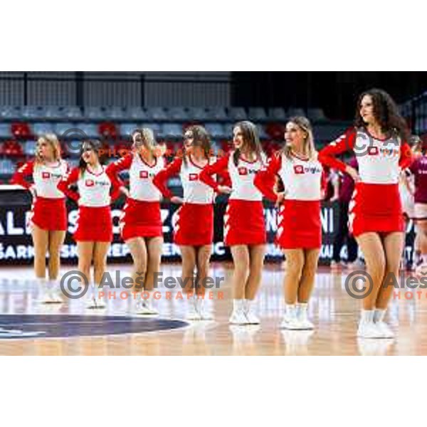 Ladies Dance Team during FIBA Women\'s EuroBasket Qualifiers basketball match between Slovenia and Latvia in Kodeljevo Hall, Ljubljana, Slovenia on November 12, 2025. Photo: Filip Barbalic