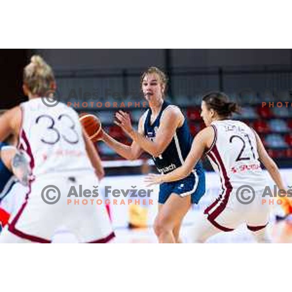 Tjasa Turnsek of Slovenia in action during FIBA Women\'s EuroBasket Qualifiers basketball match between Slovenia and Latvia in Kodeljevo Hall, Ljubljana, Slovenia on November 12, 2025. Photo: Filip Barbalic