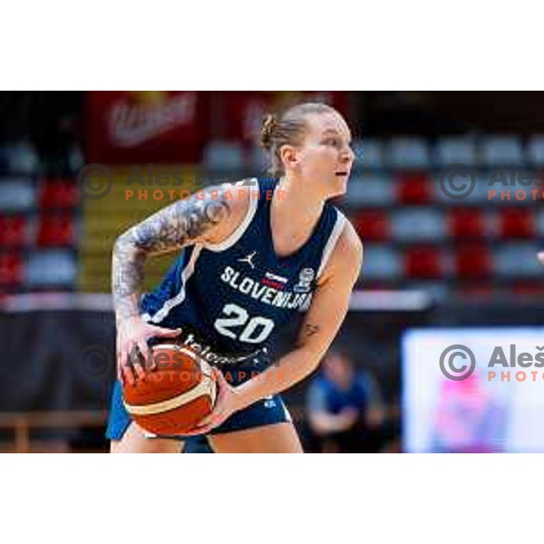 Lea Debeljak of Slovenia in action during FIBA Women\'s EuroBasket Qualifiers basketball match between Slovenia and Latvia in Kodeljevo Hall, Ljubljana, Slovenia on November 12, 2025. Photo: Filip Barbalic
