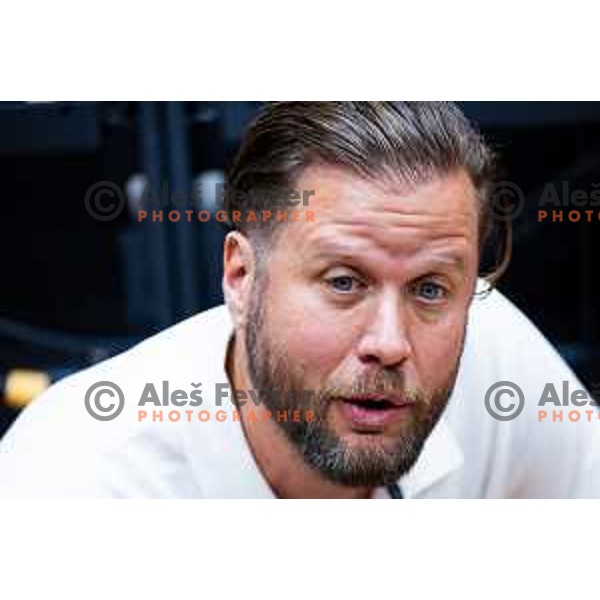 Head coach of Slovenia, David Gaspar in action during FIBA Women\'s EuroBasket Qualifiers basketball match between Slovenia and Latvia in Kodeljevo Hall, Ljubljana, Slovenia on November 12, 2025. Photo: Filip Barbalic