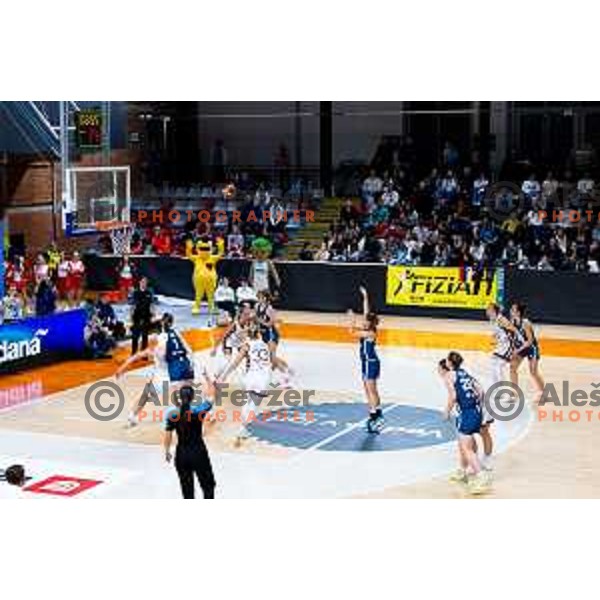 Sara Sambolic of Slovenia in action during FIBA Women\'s EuroBasket Qualifiers basketball match between Slovenia and Latvia in Kodeljevo Hall, Ljubljana, Slovenia on November 12, 2025. Photo: Filip Barbalic