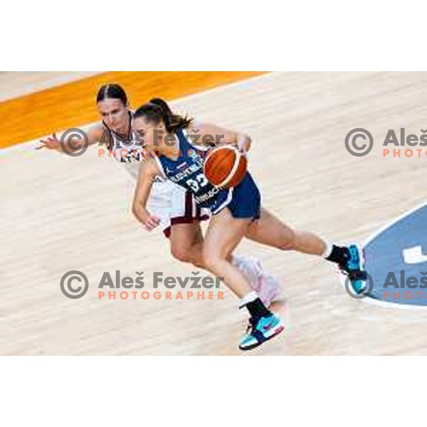Sara Sambolic of Slovenia in action during FIBA Women\'s EuroBasket Qualifiers basketball match between Slovenia and Latvia in Kodeljevo Hall, Ljubljana, Slovenia on November 12, 2025. Photo: Filip Barbalic