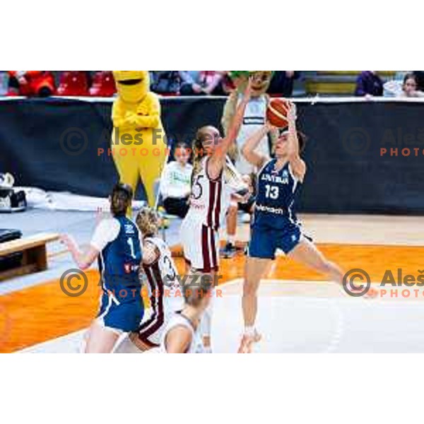 Zala Friskovec of Slovenia in action during FIBA Women\'s EuroBasket Qualifiers basketball match between Slovenia and Latvia in Kodeljevo Hall, Ljubljana, Slovenia on November 12, 2025. Photo: Filip Barbalic