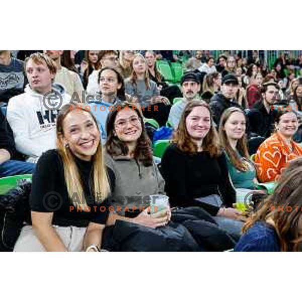 of Cedevita Olimpija during BKT EuroCup 2025-2026 basketball match between Cedevita Olimpija (SLO) and Reyer Venezia (ITA) in SRC Stozice, Ljubljana, Slovenia on November 12, 2025