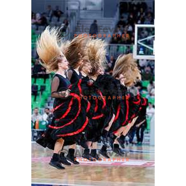 of Cedevita Olimpija during BKT EuroCup 2025-2026 basketball match between Cedevita Olimpija (SLO) and Reyer Venezia (ITA) in SRC Stozice, Ljubljana, Slovenia on November 12, 2025