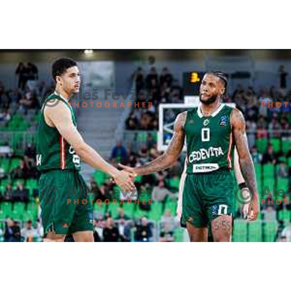 of Cedevita Olimpija during BKT EuroCup 2025-2026 basketball match between Cedevita Olimpija (SLO) and Reyer Venezia (ITA) in SRC Stozice, Ljubljana, Slovenia on November 12, 2025