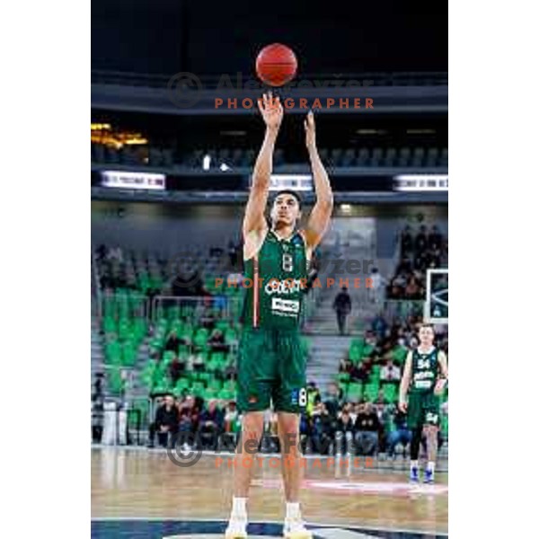 of Cedevita Olimpija during BKT EuroCup 2025-2026 basketball match between Cedevita Olimpija (SLO) and Reyer Venezia (ITA) in SRC Stozice, Ljubljana, Slovenia on November 12, 2025