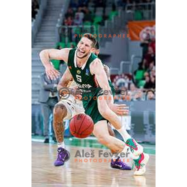 of Cedevita Olimpija during BKT EuroCup 2025-2026 basketball match between Cedevita Olimpija (SLO) and Reyer Venezia (ITA) in SRC Stozice, Ljubljana, Slovenia on November 12, 2025