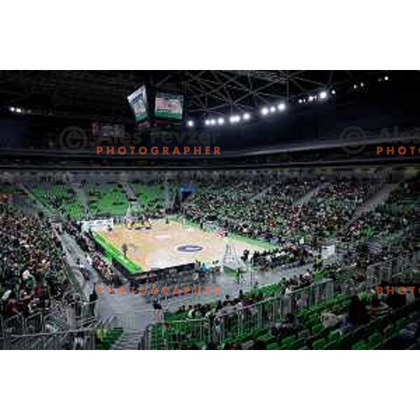 of Cedevita Olimpija during BKT EuroCup 2025-2026 basketball match between Cedevita Olimpija (SLO) and Reyer Venezia (ITA) in SRC Stozice, Ljubljana, Slovenia on November 12, 2025