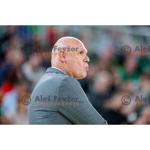 of Cedevita Olimpija during BKT EuroCup 2025-2026 basketball match between Cedevita Olimpija (SLO) and Reyer Venezia (ITA) in SRC Stozice, Ljubljana, Slovenia on November 12, 2025