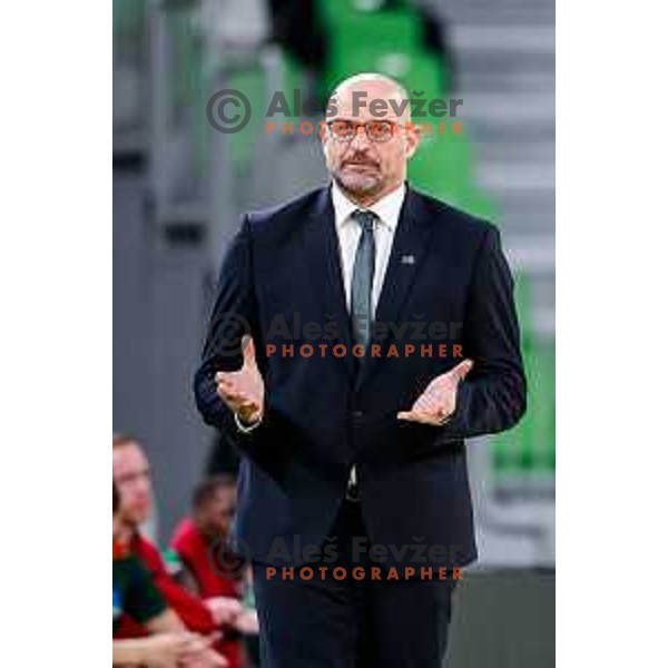 of Cedevita Olimpija during BKT EuroCup 2025-2026 basketball match between Cedevita Olimpija (SLO) and Reyer Venezia (ITA) in SRC Stozice, Ljubljana, Slovenia on November 12, 2025