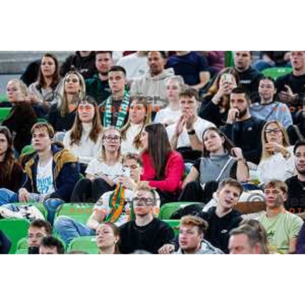of Cedevita Olimpija during BKT EuroCup 2025-2026 basketball match between Cedevita Olimpija (SLO) and Reyer Venezia (ITA) in SRC Stozice, Ljubljana, Slovenia on November 12, 2025