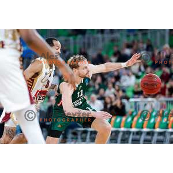 of Cedevita Olimpija during BKT EuroCup 2025-2026 basketball match between Cedevita Olimpija (SLO) and Reyer Venezia (ITA) in SRC Stozice, Ljubljana, Slovenia on November 12, 2025