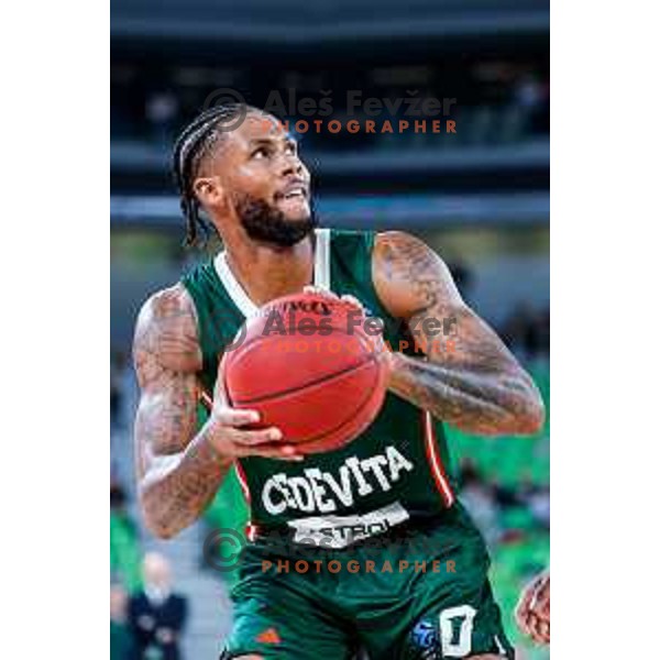 of Cedevita Olimpija during BKT EuroCup 2025-2026 basketball match between Cedevita Olimpija (SLO) and Reyer Venezia (ITA) in SRC Stozice, Ljubljana, Slovenia on November 12, 2025