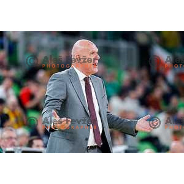 of Cedevita Olimpija during BKT EuroCup 2025-2026 basketball match between Cedevita Olimpija (SLO) and Reyer Venezia (ITA) in SRC Stozice, Ljubljana, Slovenia on November 12, 2025