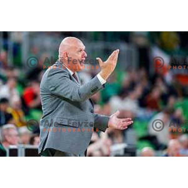 of Cedevita Olimpija during BKT EuroCup 2025-2026 basketball match between Cedevita Olimpija (SLO) and Reyer Venezia (ITA) in SRC Stozice, Ljubljana, Slovenia on November 12, 2025