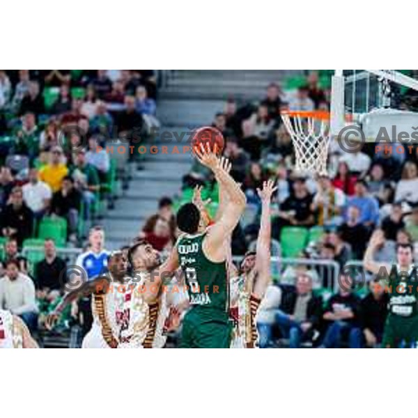 of Cedevita Olimpija during BKT EuroCup 2025-2026 basketball match between Cedevita Olimpija (SLO) and Reyer Venezia (ITA) in SRC Stozice, Ljubljana, Slovenia on November 12, 2025