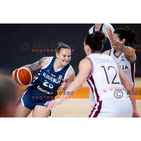 Lea Debeljak of Slovenia in action during FIBA Women\'s EuroBasket Qualifiers basketball match between Slovenia and Latvia in Kodeljevo Hall, Ljubljana, Slovenia on November 12, 2025. Photo: Filip Barbalic