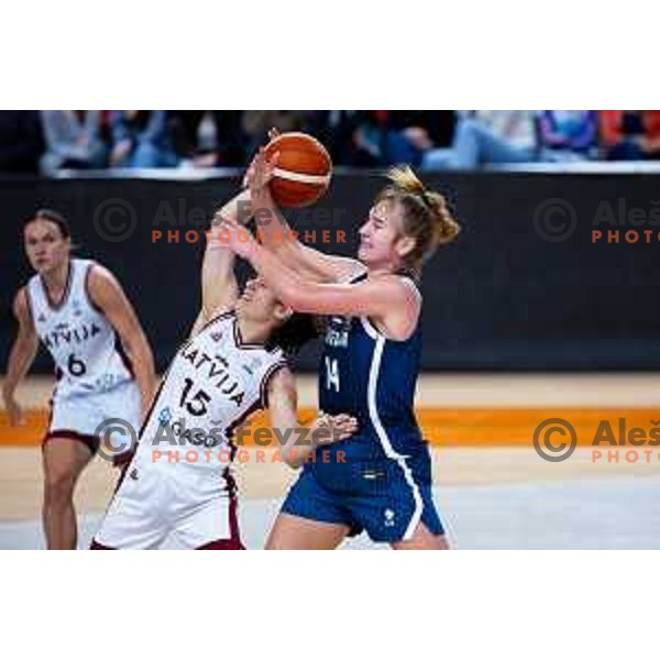 Tjasa Turnsek of Slovenia in action during FIBA Women\'s EuroBasket Qualifiers basketball match between Slovenia and Latvia in Kodeljevo Hall, Ljubljana, Slovenia on November 12, 2025. Photo: Filip Barbalic