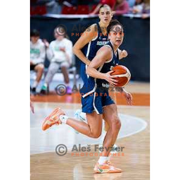 Zala Friskovec of Slovenia in action during FIBA Women\'s EuroBasket Qualifiers basketball match between Slovenia and Latvia in Kodeljevo Hall, Ljubljana, Slovenia on November 12, 2025. Photo: Filip Barbalic