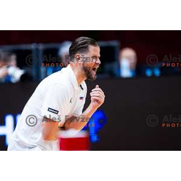 Head coach of Slovenia, David Gaspar in action during FIBA Women\'s EuroBasket Qualifiers basketball match between Slovenia and Latvia in Kodeljevo Hall, Ljubljana, Slovenia on November 12, 2025. Photo: Filip Barbalic