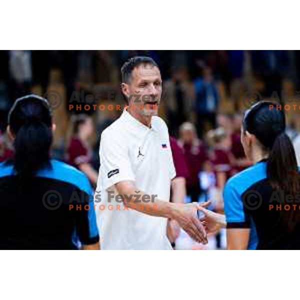 Assistant coach of Slovenia, Slavko Duscak after FIBA Women\'s EuroBasket Qualifiers basketball match between Slovenia and Latvia in Kodeljevo Hall, Ljubljana, Slovenia on November 12, 2025. Photo: Filip Barbalic