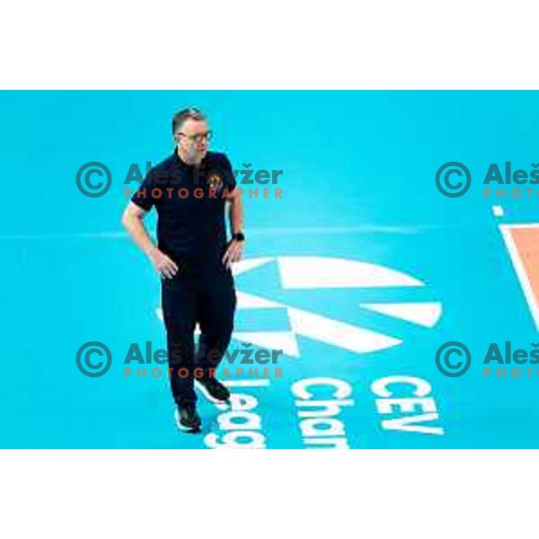 Head coach of ACH Volley, Igor Kolakovic in action during CEV Men\'s Champions League 2026 Early Stage volleyball match between ACH Volley (SLO) and Dinamo Bucuresti (ROM) in Tivoli Hall, Ljubljana, Slovenia on November 13, 2025. Photo: Filip Barbalic