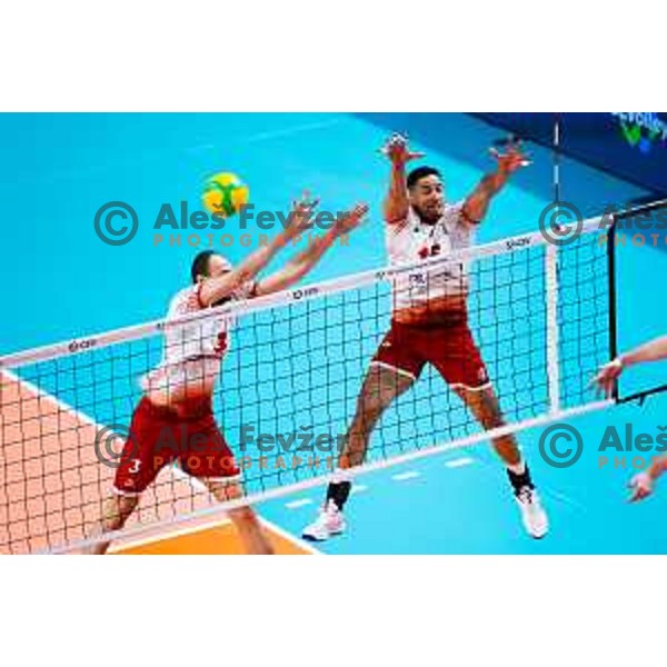 Jonatas Cardoso of Dinamo Bucuresti in action during CEV Men\'s Champions League 2026 Early Stage volleyball match between ACH Volley (SLO) and Dinamo Bucuresti (ROM) in Tivoli Hall, Ljubljana, Slovenia on November 13, 2025. Photo: Filip Barbalic