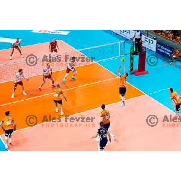 Players of ACH Volley and Dinamo Bucuresti in action during CEV Men\'s Champions League 2026 Early Stage volleyball match between ACH Volley (SLO) and Dinamo Bucuresti (ROM) in Tivoli Hall, Ljubljana, Slovenia on November 13, 2025. Photo: Filip Barbalic
