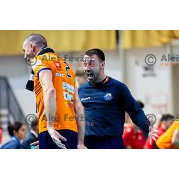 in action during CEV Men\'s Champions League 2026 Early Stage volleyball match between ACH Volley (SLO) and Dinamo Bucuresti (ROM) in Tivoli Hall, Ljubljana, Slovenia on November 13, 2025. Photo: Filip Barbalic