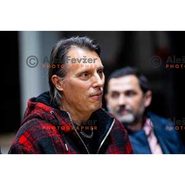Former Slovenian national team coach, Gheorghe Cretu during CEV Men\'s Champions League 2026 Early Stage volleyball match between ACH Volley (SLO) and Dinamo Bucuresti (ROM) in Tivoli Hall, Ljubljana, Slovenia on November 13, 2025. Photo: Filip Barbalic