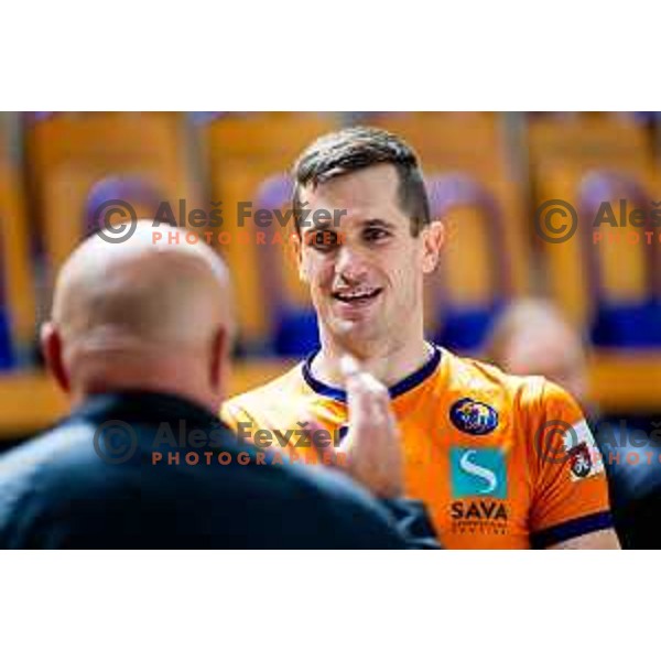 Gregor Ropret of ACH Volley after CEV Men\'s Champions League 2026 Early Stage volleyball match between ACH Volley (SLO) and Dinamo Bucuresti (ROM) in Tivoli Hall, Ljubljana, Slovenia on November 13, 2025. Photo: Filip Barbalic