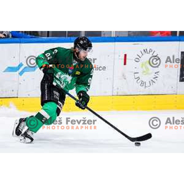 Nicolai Meyer of SZ Olimpija in action during IceHL 2025/2026 ice-hockey match between SZ Olimpija and Sudtirol Alperia in Tivoli Hall, Ljubljana, Slovenia on November 14, 2025
