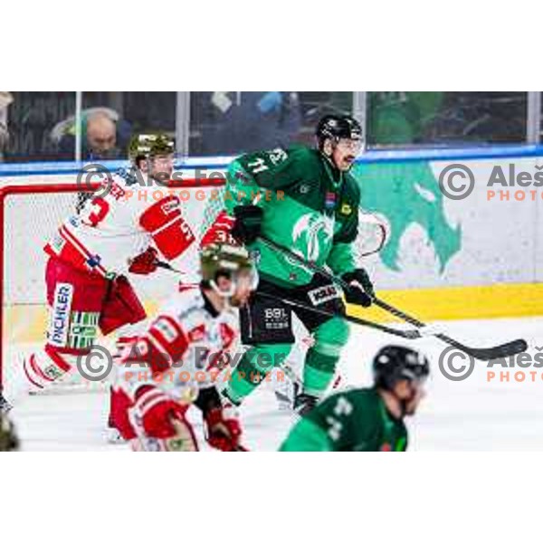 Marly Quince of SZ Olimpija in action during IceHL 2025/2026 ice-hockey match between SZ Olimpija and Sudtirol Alperia in Tivoli Hall, Ljubljana, Slovenia on November 14, 2025