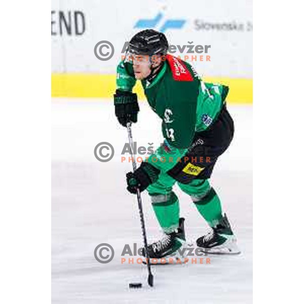 Jaka Sodja of SZ Olimpija in action during IceHL 2025/2026 ice-hockey match between SZ Olimpija and Sudtirol Alperia in Tivoli Hall, Ljubljana, Slovenia on November 14, 2025